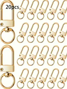 Metal Rotating Spring Buckle Keychain, Multifunctional Bag Strap Clasp, DIY Handmade Essential, Fits Lanyards, Keychains, Backpacks, Pet Leashes, Keychain For Bags
