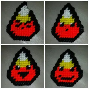 Mini Halloween Candy Corn Refrigerator Magnets