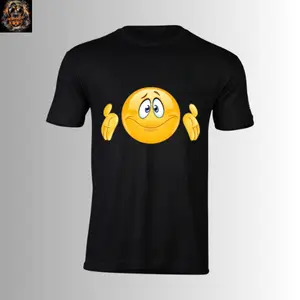 Shrug Emoji T-Shirt, Funny Confused Face Tee, I Don’t Know Shirt, Cute Emoji Shirt, Meme Humor Tee, Unisex Cotton T-Shirt
