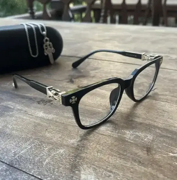 Luxury Gothic Black Square Eyeglass Frames, Vintage Designer-Inspired Optical Glasses for Men & Women