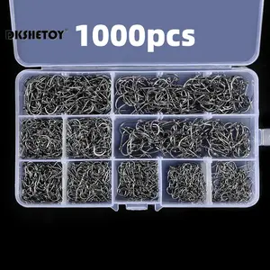 Nova Bulk Professional Fish Hook Kit – Multi-Size Barbed Hooks, Organized Tackle Box, Fishing Equipment