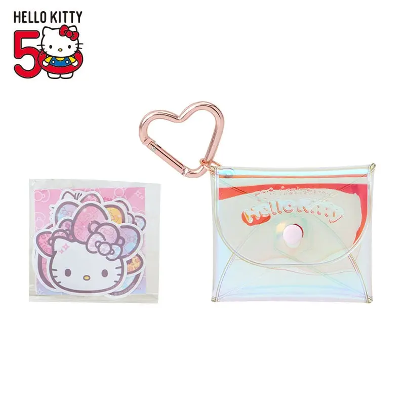 Hello Kitty Sticker & Pouch Set 50th Anniv. (Fashionable Ribbons Series ...