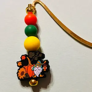 Fall Vibes Gnome Hook Bookmark - Cozy Autumn Reading Companion