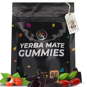 All-in-One Wellness Gummies with 8 Superfoods – All-Natural, Vegan, Jitter-Free Focus & Energy Supplement – 60 Gummies - Peach Flavor - Yerba Mate + Matcha + Green Tea + Guarana + Guayusa + Cordyceps Mushrooms + Goji Berries + Vitamin B12