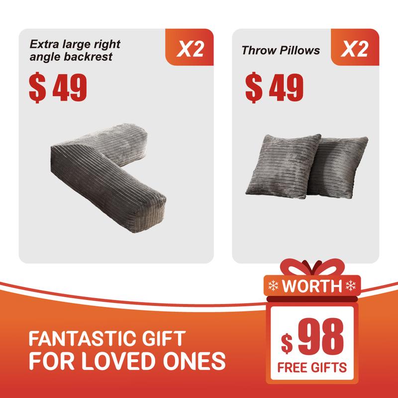 【Jumpstart Sale】Ovios 81" Convertible Boneless Sofa Bed, Fold Out Loveseat Sleeper Couch with Pillow, 4 in 1 Modular Cloud Corduroy Folding Queen Bed Floor Mattress, Lazy Chair for Living Room Bedroom