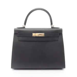 Pre-owned HERMÈS Calfskin Shoulder Bags Hermes Kelly28 Calf Leather Shoulder Bag