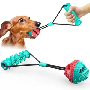 1 piece of rope-equipped dog chew toy, dual-purpose & durable TPR material.Ideal for tugging, fetching, teeth cleaning and outdoor interaction.Multi-functional with food-dispensing and chewing features, meeting dogs’ diverse play and oral care needs.