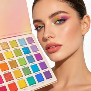30-Shade Dopamine Rainbow Candy Eyeshadow Palette, Macaron Pastel & Bold Colors, Matte + Shimmer Glitter Combo, Long-Wear Pigmented Makeup for Stage, Smoky Eyes & Festivals, All-Day Hold Colorful Eye Cosmetics, Highly Pigmented Palette