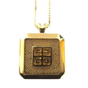 Pre-owned GIVENCHY Brass Small Leather Goods Pendant Necklace