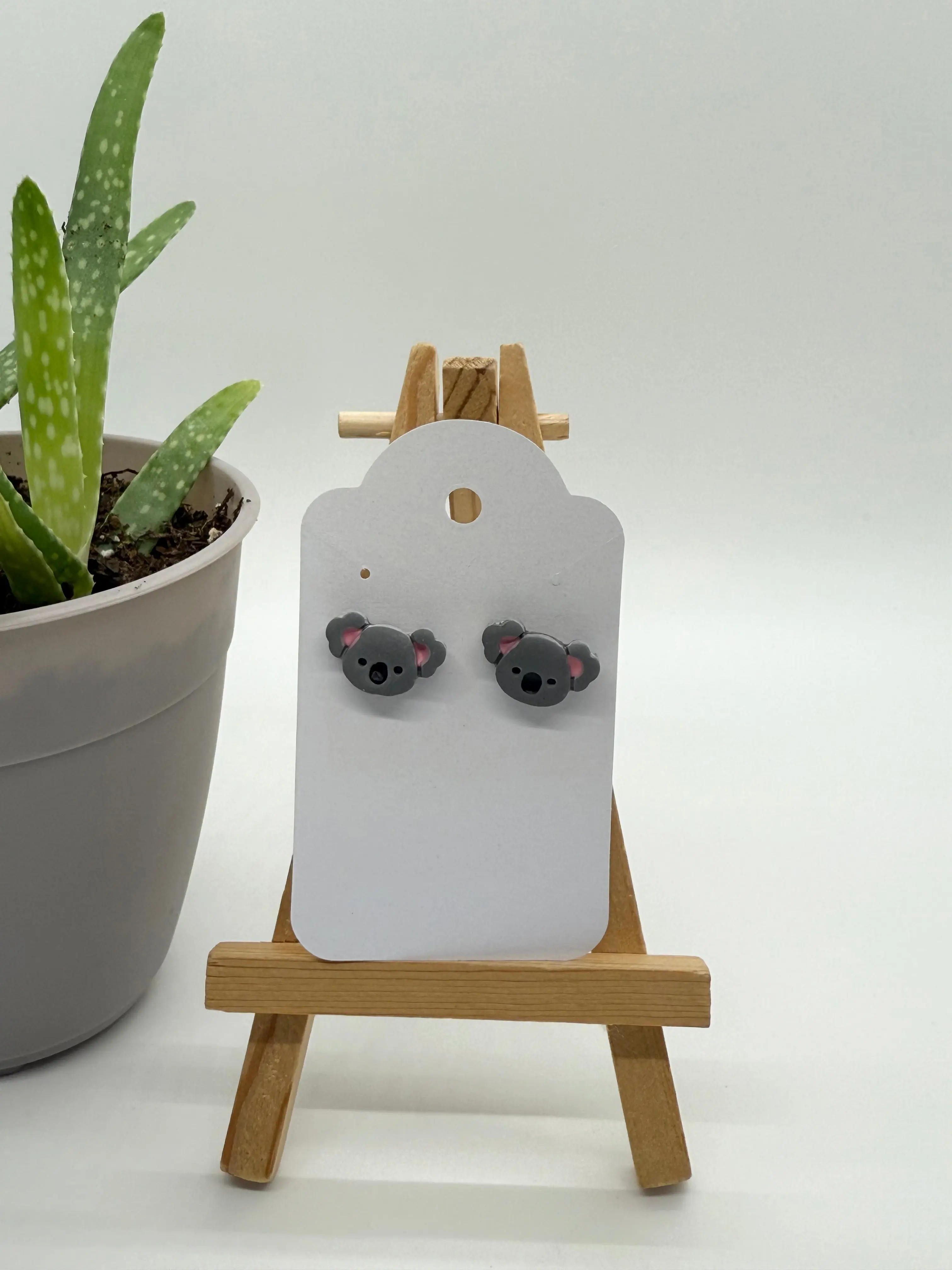 Koala Studs - Polymer Clay Earrings