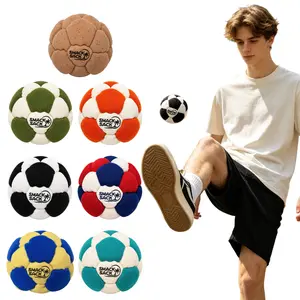 Multi-Color Handmade Hacky Sack Foot Bag, Soft Knit Smack Sack Bean Bag Ball, Outdoor Kick Catch Game Toy, Kids Birthday Party Favors & Carnival Game Supplies, Classroom Reward Gift for Boys Girls Adults