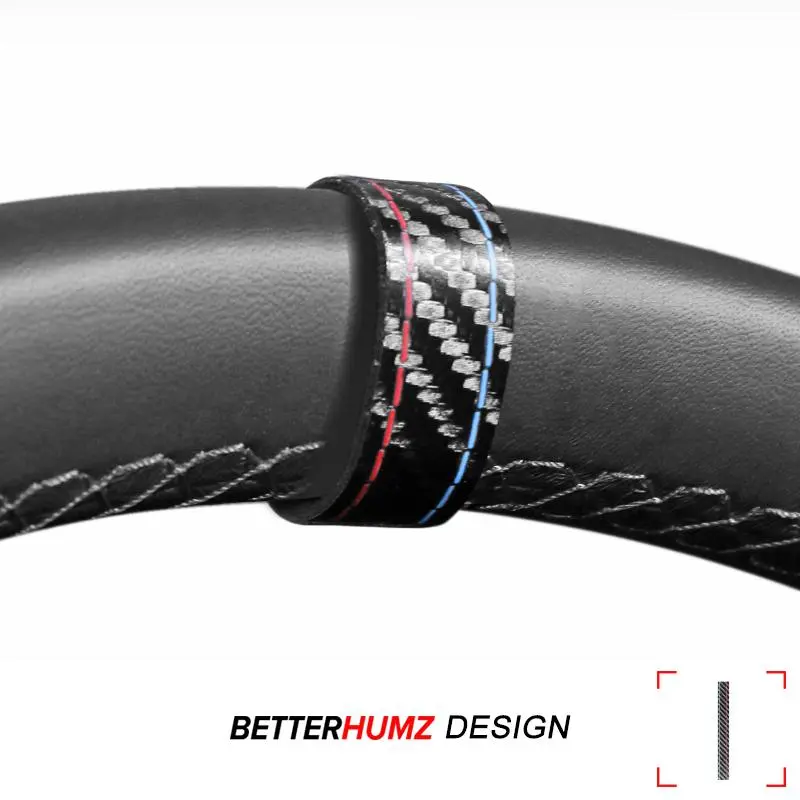 Steering Wheel Marker Trim Car Strip Sticker For BMW E90 F30 G20 G30 F10 E39 E46 E60 X1 X3 X5 E89 Made of Alcantara Carbon Fiber