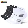 Mqamex 6 Pairs Men’s Terry Cushion Ankle Athletic Socks, Moisture Wicking Arch Support Sports Socks for Basketball Running Gym, Machine Washable, All Season, Workout, Sports Athletic, Training Low Socks Absorption Anti Blister Workout Socks Training warm