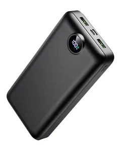 CrazyWhale 50000mAh High Capacity Power Bank, 22.5W PD USB-C Portable Charger, 3 Outputs Battery Pack with LED Display for iPhone 17/16/15 Samsung Black