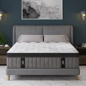 12/14Inch Mattress Twin Full Queen King Bed Size Memory Foam - Ergonomic Design Medium Firm Hybrid Mattress, Luxurious Comfort With Pocket Springs Gel Memory Foam