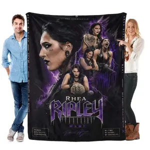 Rhea Ripley Wrestling Flannel Throw Blanket, Ultra Soft Fuzzy Plush Fleece Blanket for Couch Bed Sofa Travel Camping, WWE Fan Room Decor, Cozy All Season Blanket, Graduation Birthday Christmas Holiday Gift