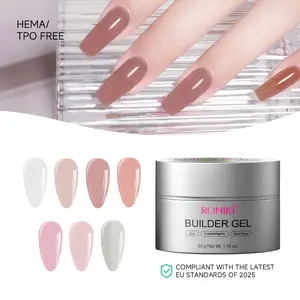 Professional RONIKI Color Builder Gel 1.76oz - | HEMA-Free | TPO-Free | Eco-Friendly Nail Extension Gel, , Long-Lasting Nail Sculpting Gel for Salon Quality Manicure
