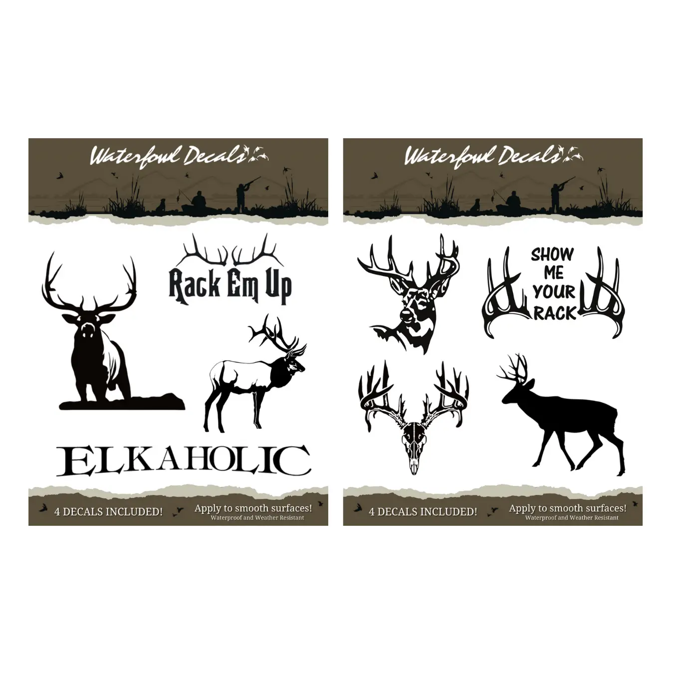 Waterfowl Decals Ultimate 5-Piece Big Game Sticker Packs
