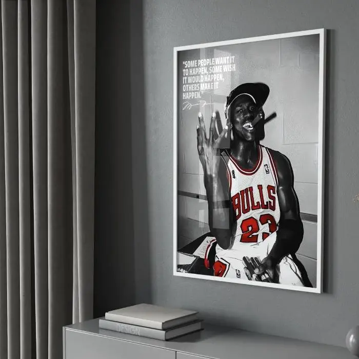 [NO FRAME] Michael Jordan Poster, Motivational Basketball Wall Art, Vintage Sports Room Decor Print