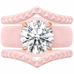 Silicone Ring Stackable Set – 7mm Round Solitaire CZ | Patented Design - GlowStone Collection