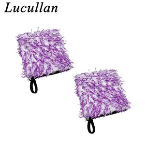 Magenta Lucullan Ultra Plush Mitt Set - Purple Microfiber