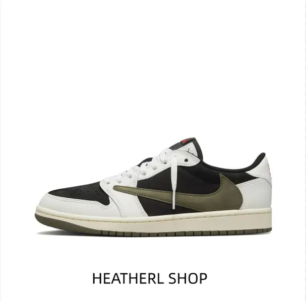 Classic Retro Color Block Low Top Street Sneakers White Base With Black And Olive Overlays Suede Side Accent Cream Rubber Outsole Lace Up Casual Shoes