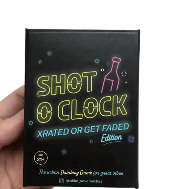 Shot O'Clock: The Ultimate Drinking card Game for Couples Night & Game Night - Spicy Fun with Dares, Questions, and Challenges for 2-8 Players Aged 21+