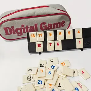 106pcs Travel Edition Portable Game Set, Family Classic Board Game, Mini Mahjong, 2-4 Player Board Game, Dominoes, Family Board Games