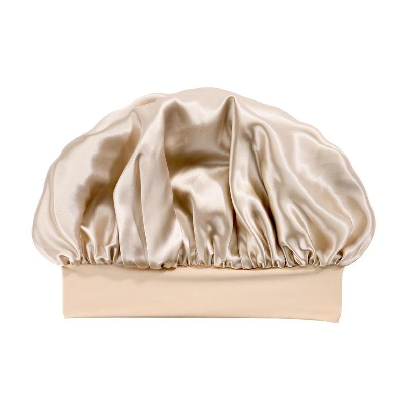 Blissy Silk Halo Bonnet – 100% Mulberry Silk – Anti-Frizz Hair Protection – Extends Blowouts