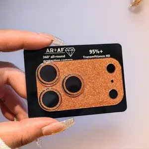 All-in-One Glitter Full Cover Lens Protector for iPhone 17/16/15/14 Pro Max Camera Shockproof Dustproof Protection