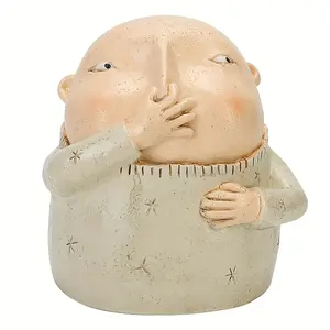Funny Boys and Girls Bathroom Decoration Statue, Boys and Girls Nose Cute Sculpture Shelf Sitting Home Toilet Bathroom Decoration - Art Statuette
