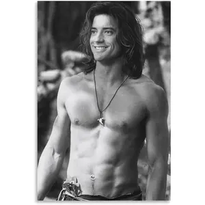 Brendan Fraser Wall Art Poster Bedroom Prints Home Decor Hanging Picture Canvas Painting Posters