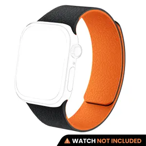 Suitisbest Snap Duo Magnetic Silicone Band for Apple Watch 42mm(S1-S3)/44mm/45mm/46mm/49mm(Ultra 1/2/3) – Quick Snap-On, Two-Tone Design, Durable & Comfortable - Band Only, Watch Not Included