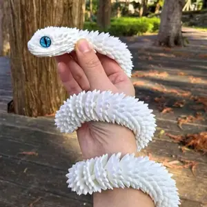 3D Printed Snake Toy, Vibrant Realistic Design, Perfect Halloween & Christmas Gift, Home Office Decor, Creative Desktop Decoration, Decorative Figurines