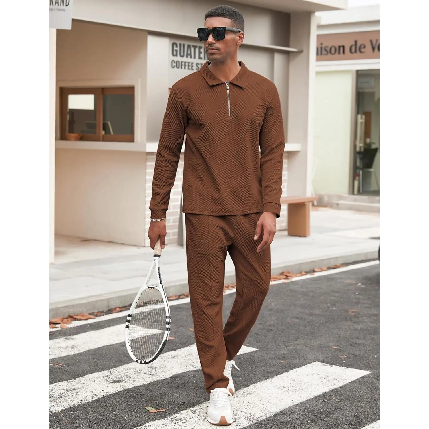 man dress set sweat Manfinity Homme Loose Fit Men's Patched Detail Sweatshirt And Drawstring Waist Sweatpants Men 2 Piece Set Men Casual Sets 2pc Men Set 2 Piece Suite For Men All seasons ONE COLOR SHIRT + TROUSERS