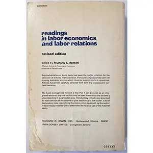 USED-Readings in Labor Economics and Labor Relations by R. L. Rowan (Paperback)