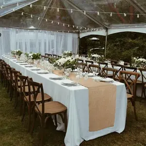 Jute Rustic Burlap Table Runner - 12" Wide x 120" Long -  for Rustic Theme Weddings, Events, Parties, BBQ's, Dining Table &  Decor.