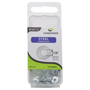 1/8" Steel Rivet Backup Washers - 40 Pack
