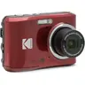 Kodak PIXPRO FZ45RD Red Photo Camera - 16MP Portable High Definition SDHC Point & Shoot Digital Camera, 4x Optical Zoom, Wide-Angle Lens, 2.7" LCD Screen, USB, Alkaline Batteries, Red-Eye Reduction, 1080p FullHD Video, 1/2.3-inch Sensor