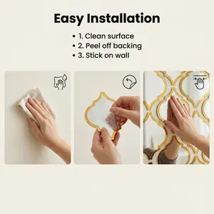 Moroccan Artistry Illuminated Mirror - An Ornate Wall Accent for Bathroom Vanity or Living Room, Creating a Statement Backdrop with Light, Decorative Accent