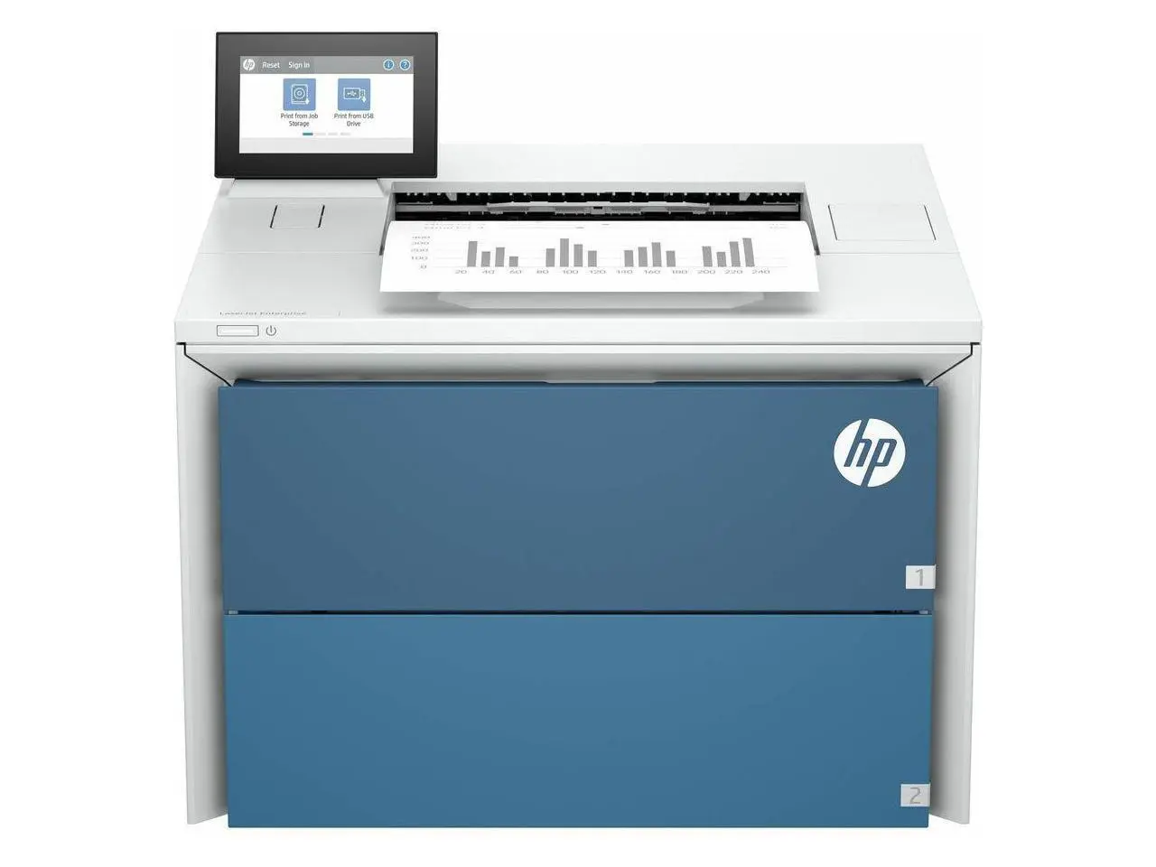 HP LaserJet Enterprise 5502dn Wired Laser Printer - Monochrome 76 ppm Mono - 1200 x 1200 dpi Print - Automatic Duplex Print - 650 Sheets Input - Ethernet - Gigabit Ethernet - USB - 675R6A#BGJ