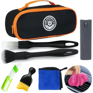 Car Interior Detailing Kit, Dash Duster For Car Interior Detail Brush With Car Cleaning Gel Automotive Detailing Supplies Kit For Auto, Truck, SUV, RV-Car Gifts For Women