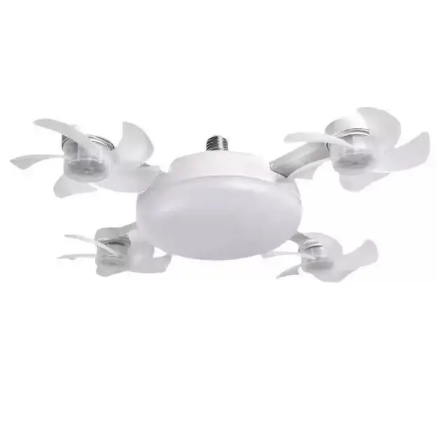 【Summer Sale Deals】2026 New E27 Socket Ceiling Fan Light - 2-in-1 Silent LED Fan with Remote Control, Energy-Saving Cooling & Lighting Combo for Home Bedroom