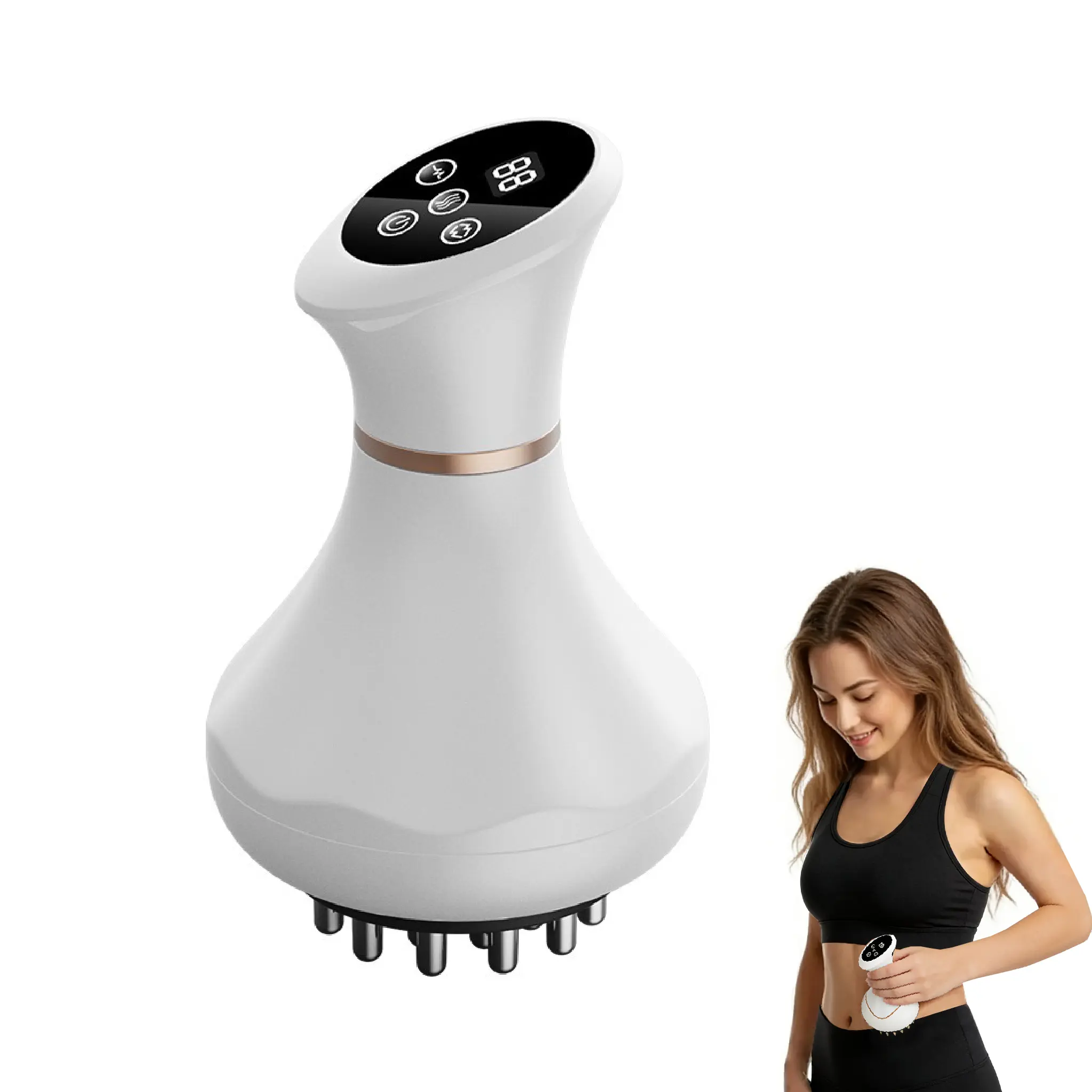 Red Light Massager Muscle Relaxation Leg Arm – Wireless Heating Vibration Drainage Tool for Abdomen & Body Shaping. Portable & Durable for Lymphatic Support.