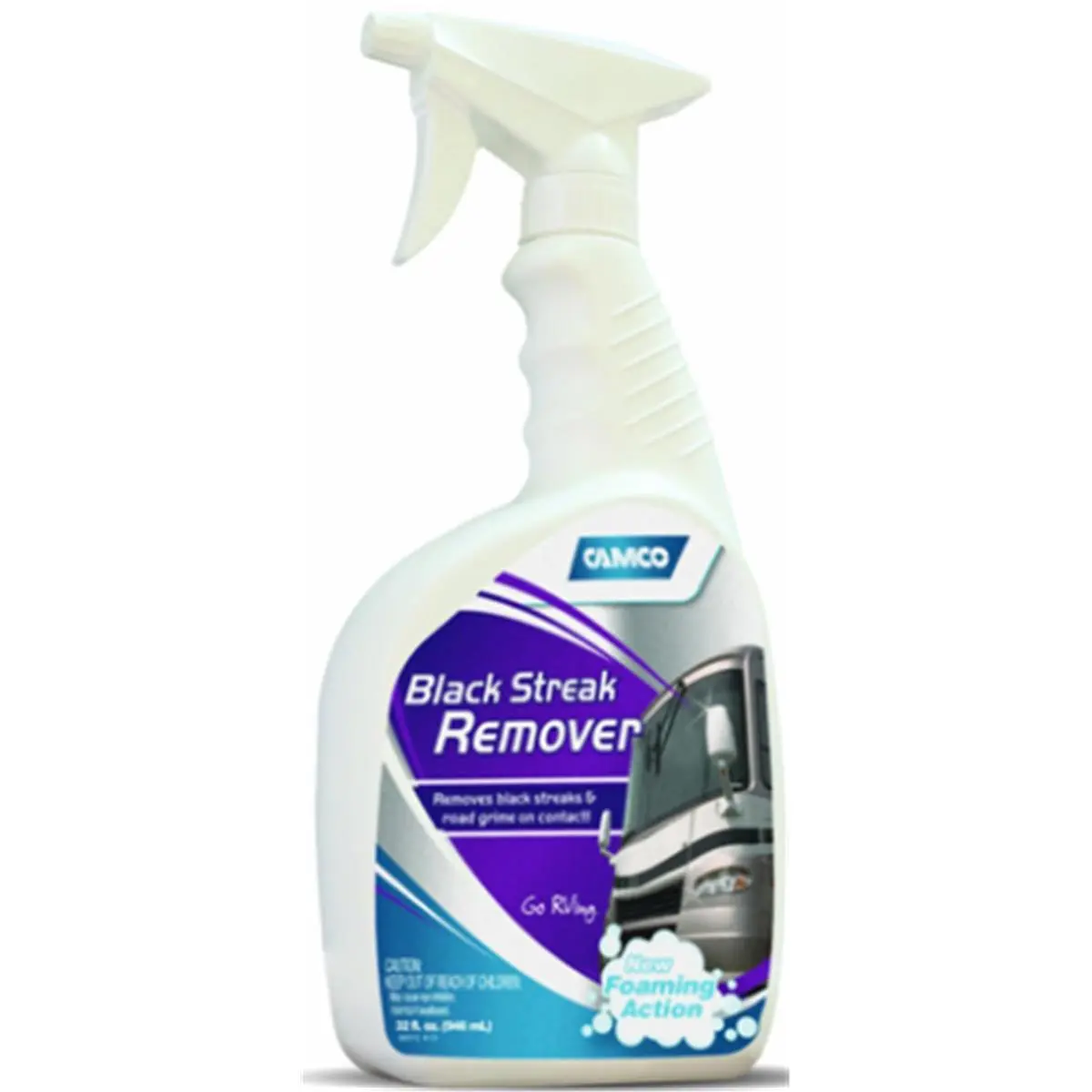 CAMCO 32oz Ultra-Powerful Streak Remover - Black Household Cleaning Supplies for RV Interior/Exterior