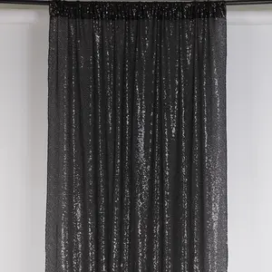 10ft x 5ft-Sequin Backdrop Curtain with 4" Rod Pocket