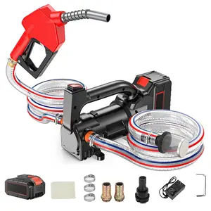 Lithium-ion Electric Oil Pump - Black Portable High-Speed 21V 4000mAh Rechargeable Fuel Transfer for Diesel Kerosene Cordless Design 360W Motor Anti-Clog Safety Features