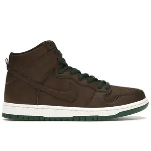 Nike Men's SB Dunk High Baroque Brown Vegan Leather Skateboarding Shoes, from StockX