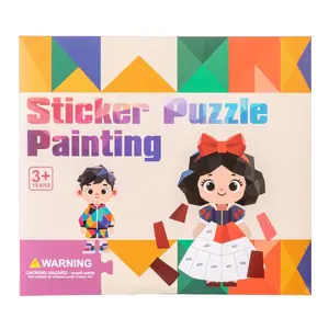 Montessori Learning Toy Set, Animal Traffic Building Character Sticker Puzzle Drawing, DIY Mosaic Art Craft Kit, Best Educational Gift