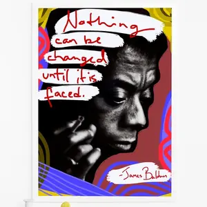 James Baldwin Print Poster, Activist Posters Classroom, Black History Quotes, Black Culture Wall Art wall  decor Artwork Hand Decoration Artistic